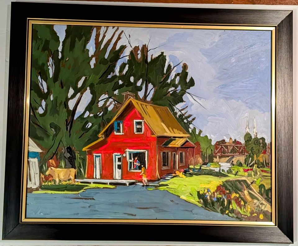 Robert Roy, "Sunny Day" Oil Painting - Canadian/Quebecois Artist