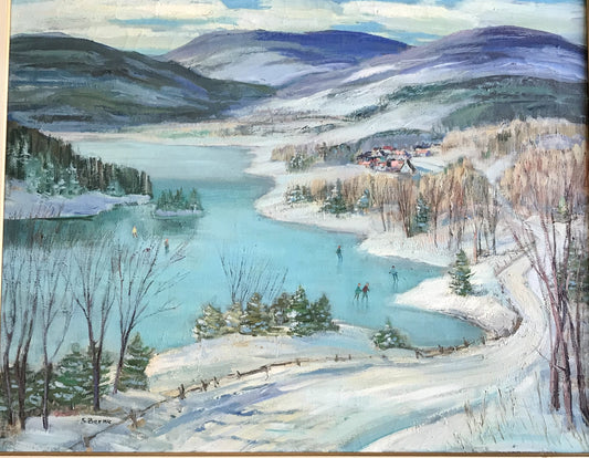 Sydney Berne, Large Oil Painting, "Lac Mercier, Que."