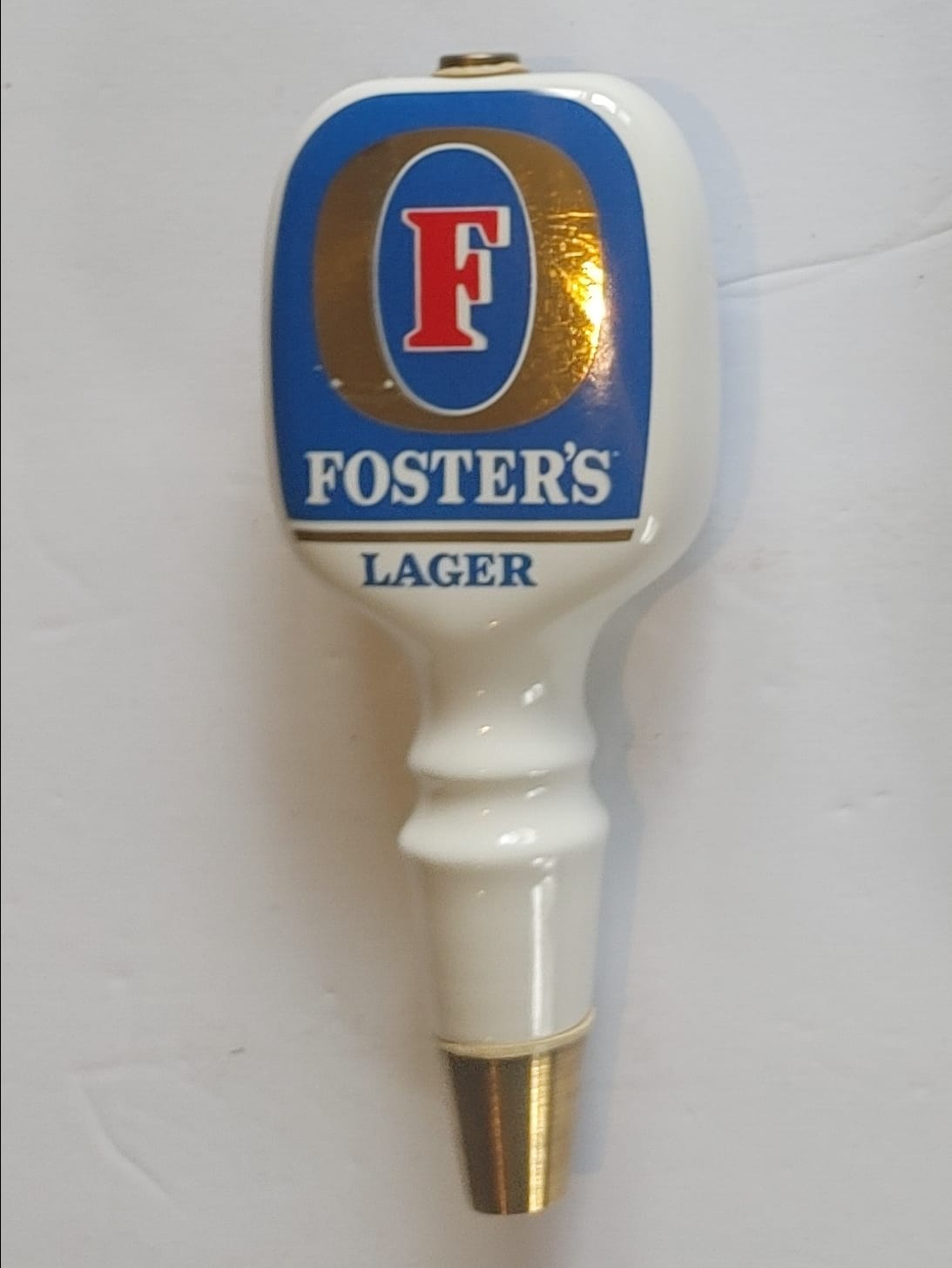 VTG Fosters Lager Beer Tap Handle - Home Bar Man Cave Collectibles