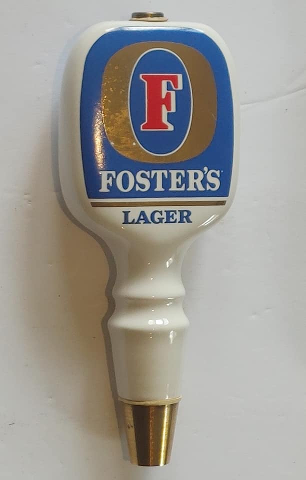 VTG Fosters Lager Beer Tap Handle - Home Bar Man Cave Collectibles