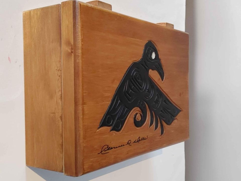 Clarence Wells, Signed Haida Raven Box