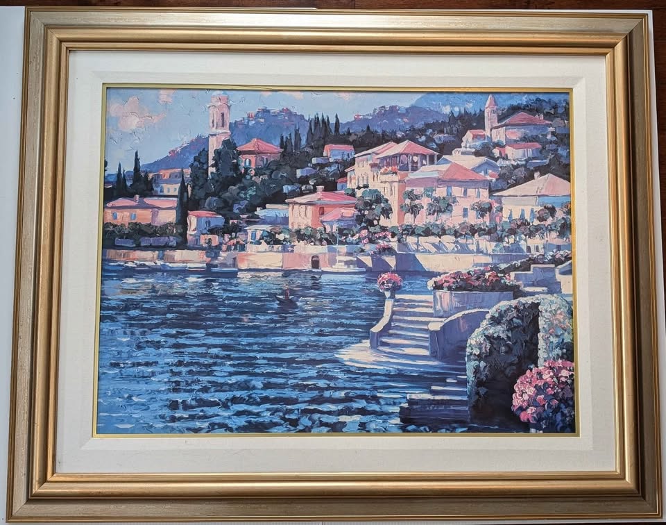 Howard Behrens, Framed Art Print "Lake Como" in Gallery Frame