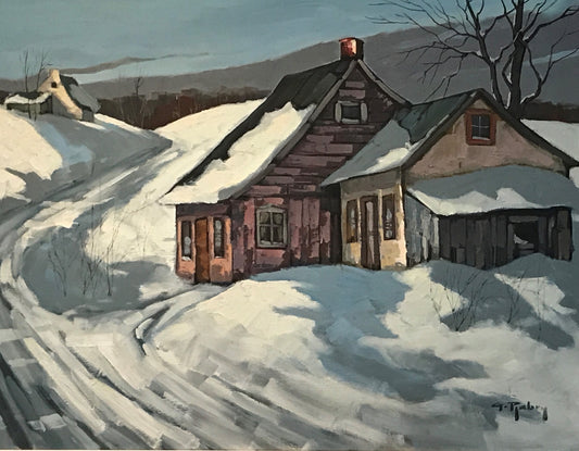 Gaston Rebry Oil Painting of Winter in the Laurentians