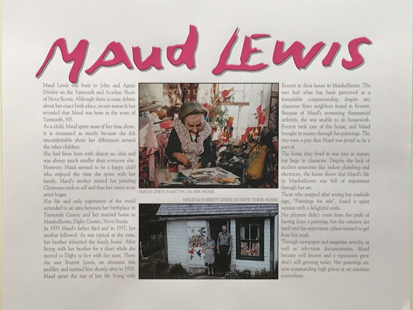 Maud Lewis Collection of 3 Ltd Ed Prints