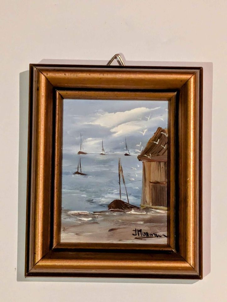 Joanne Modderman Collectible Miniature Oil Painting of Newfoundland