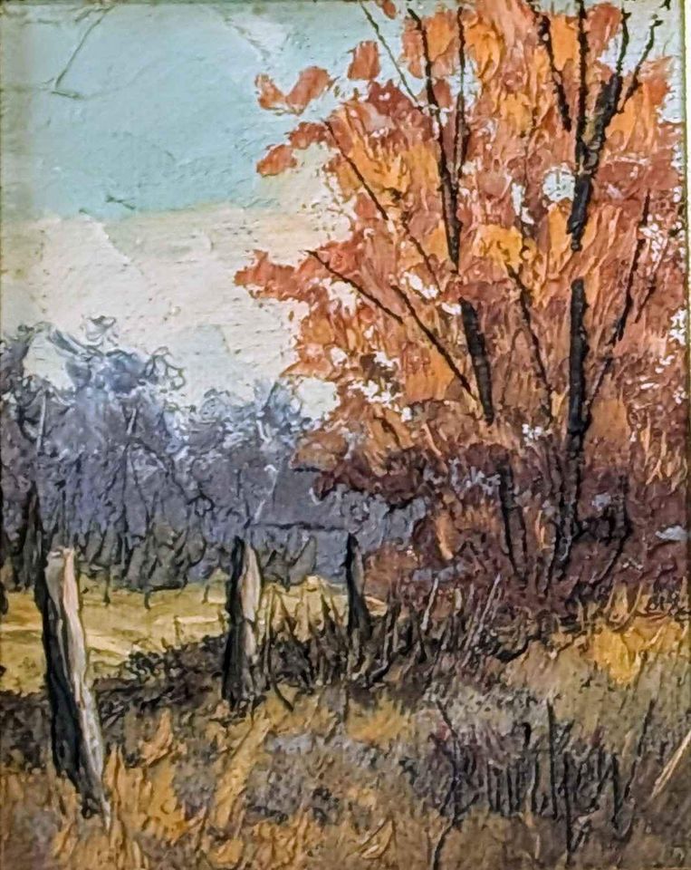 Painting of autumn in the Laurentian Mountains by Pierre Boucher