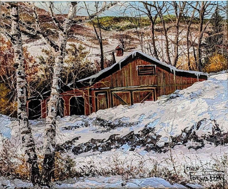 Istvan Porubsky, Winter Mountain Landscape - Canadian Art