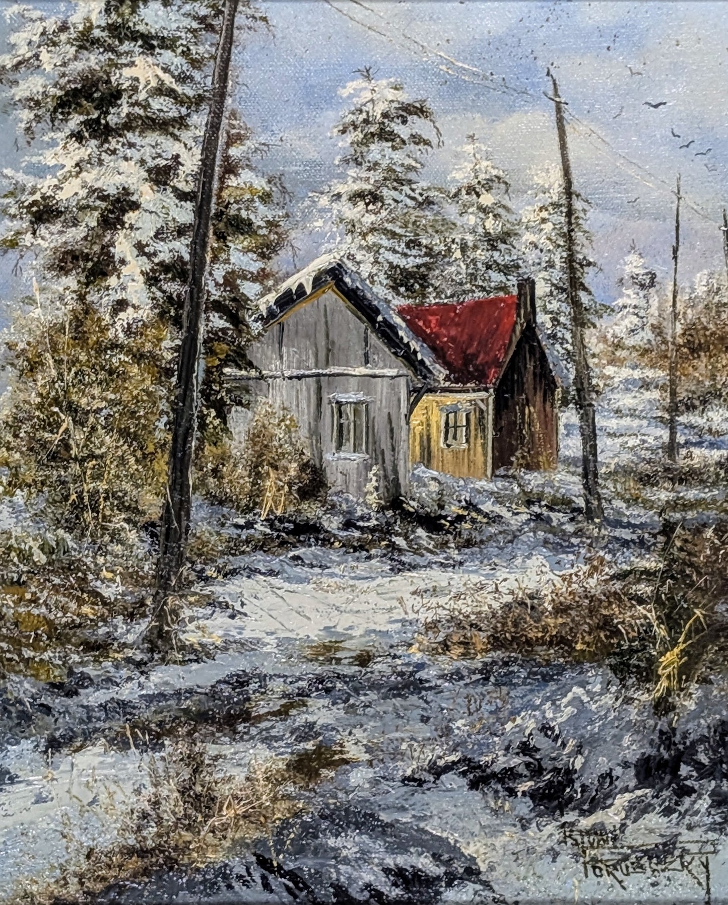 Istvan Porubzsky, "Ormstown" Original Oil Painting by Canadian Artist