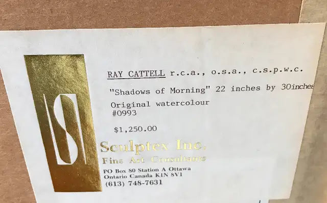 Raymond Cattell, RCA, Original Abstract painting "Shadows of Morning"