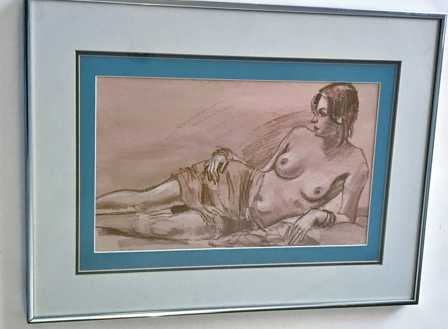 Robert Stewart Hyndman - Nude Study Pastel Drawing