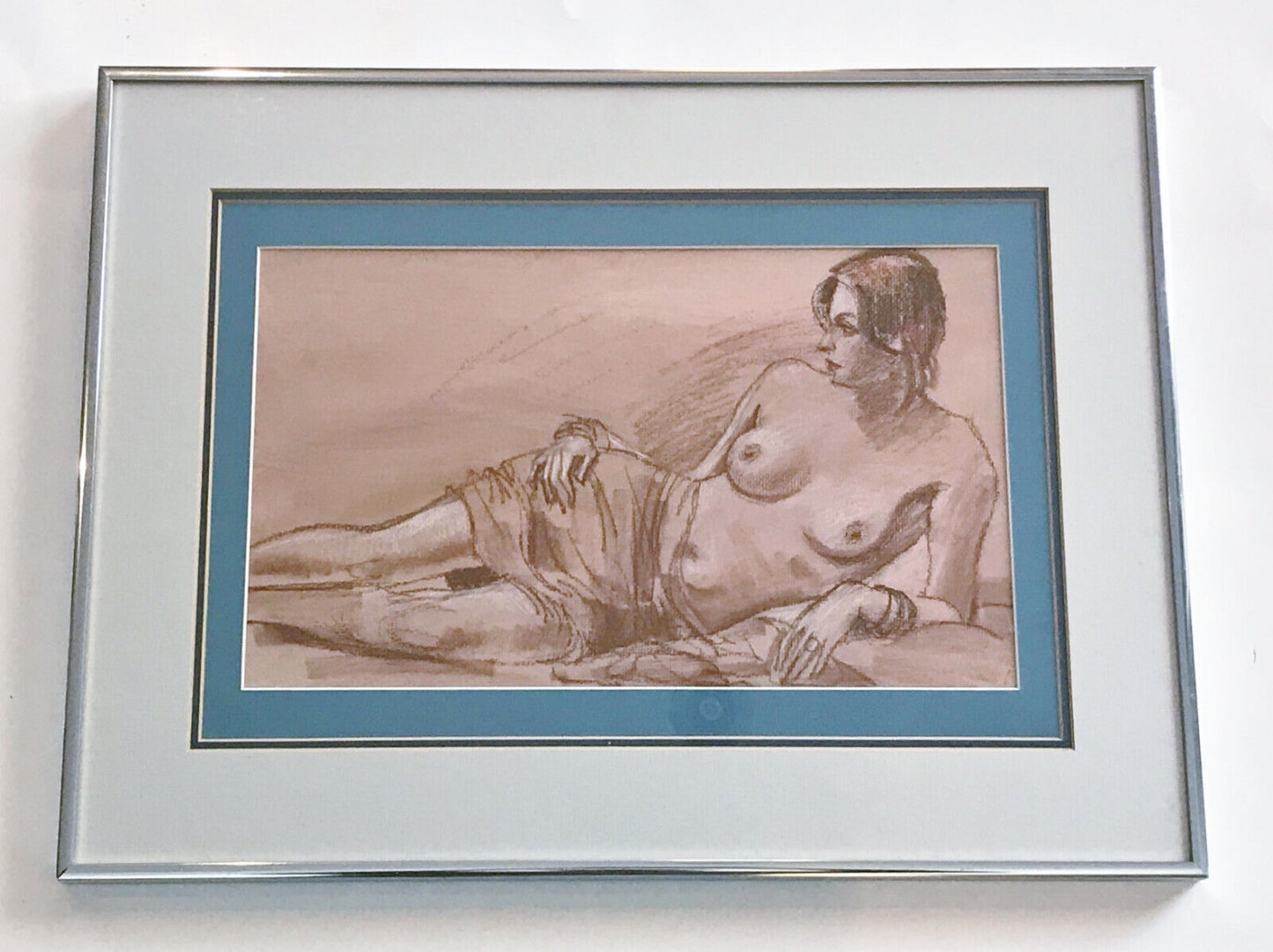 Robert Stewart Hyndman - Nude Study Pastel Drawing