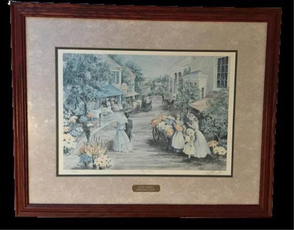 Large Limited Edition Print by Rosemarie Condon, "Chez Marie"