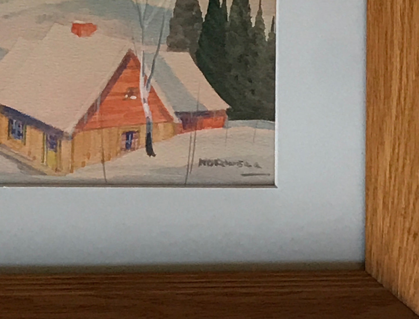 Graham Noble Norwell, Painting of Quebec Cabin in Winter