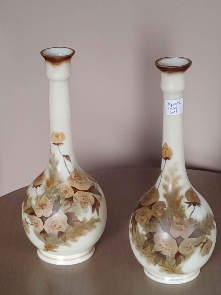 VTG Vases, Austrian Tepletz Set