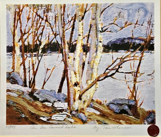 Tom Thomson Ltd Ed Lithograph, "An Ice Covered Lake"