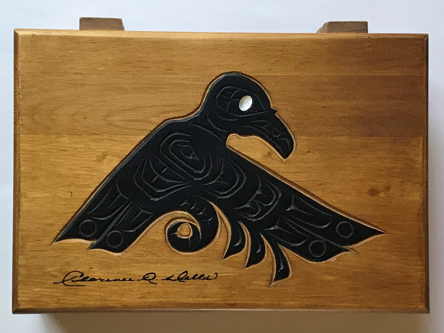 Clarence Wells, Signed Haida Raven Box