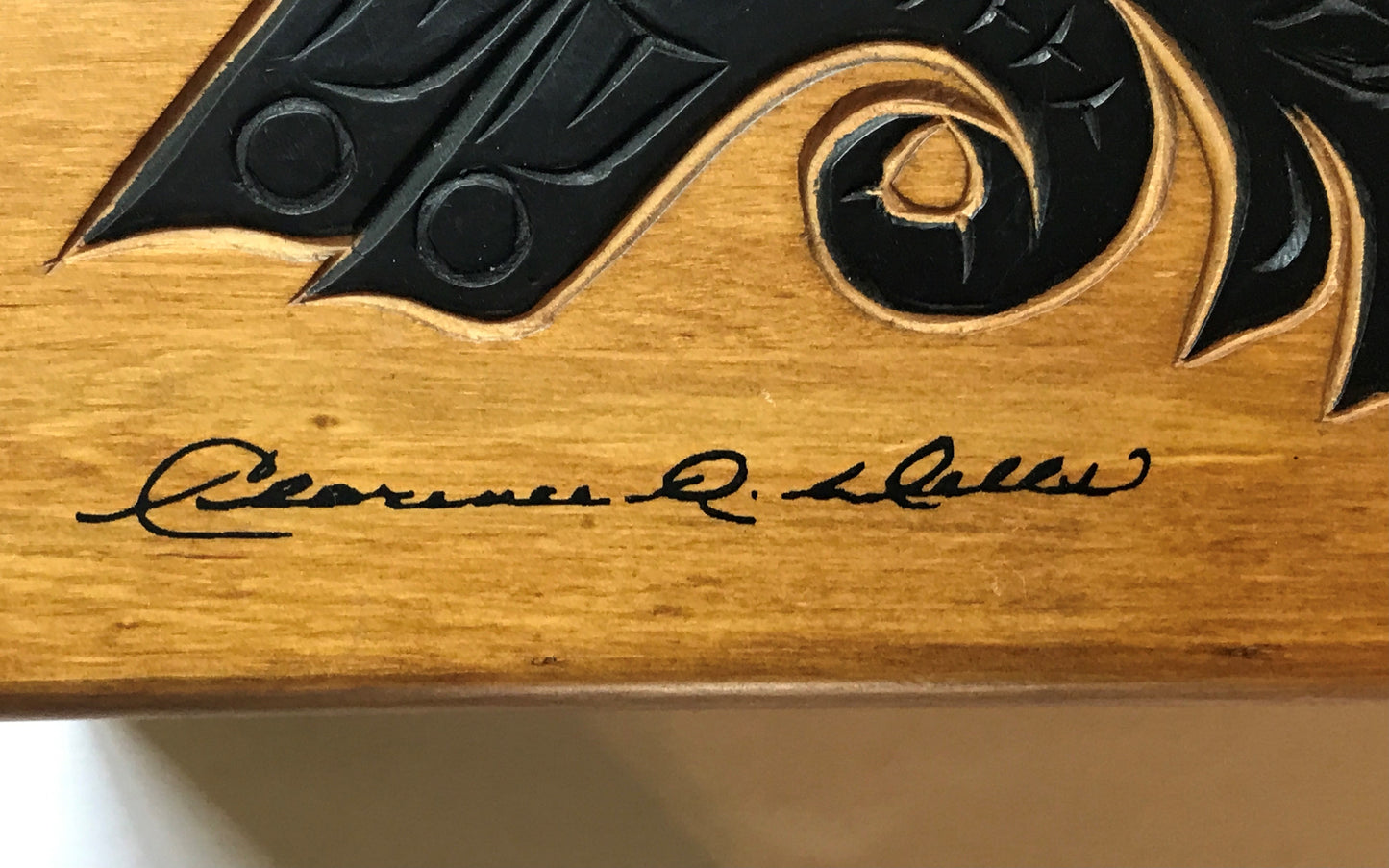 Clarence Wells, Signed Haida Raven Box