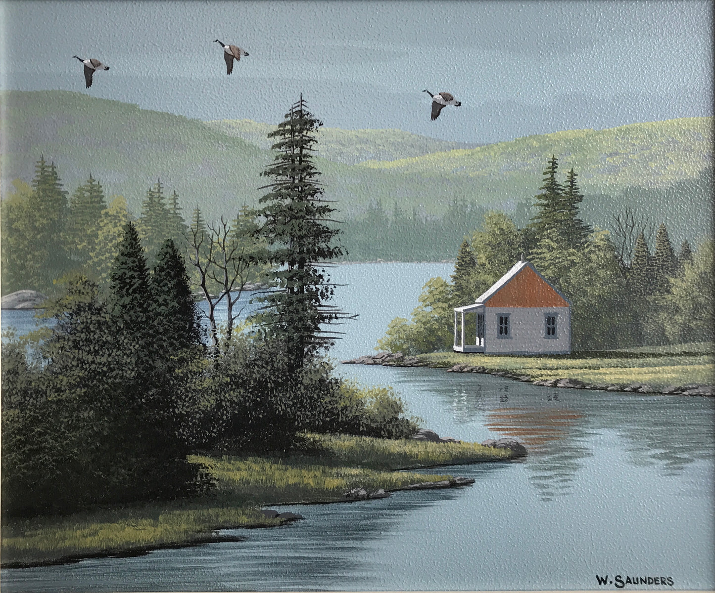 Bill (William) Saunders, original painting of summer landscape