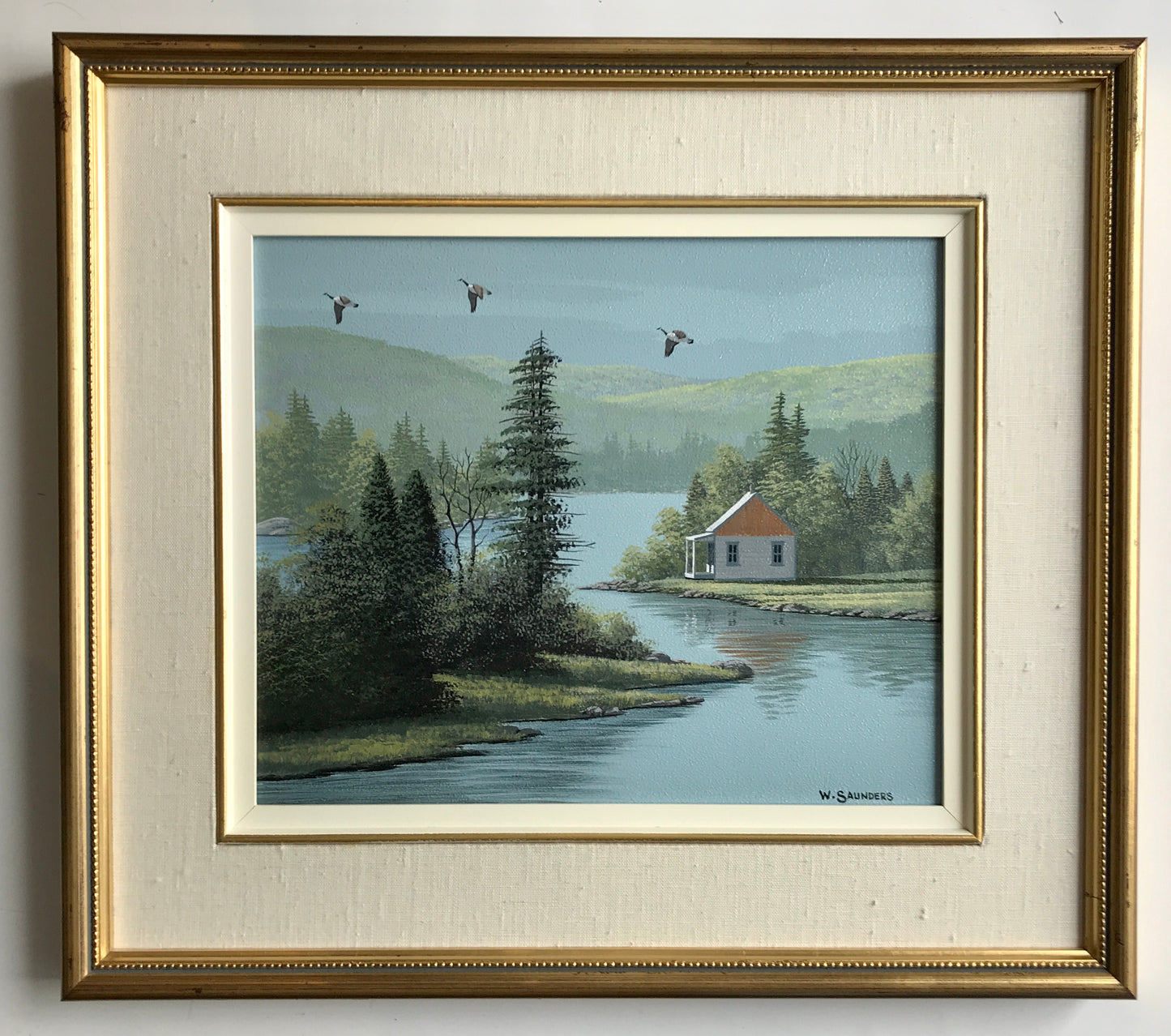 Bill (William) Saunders, original painting of summer landscape