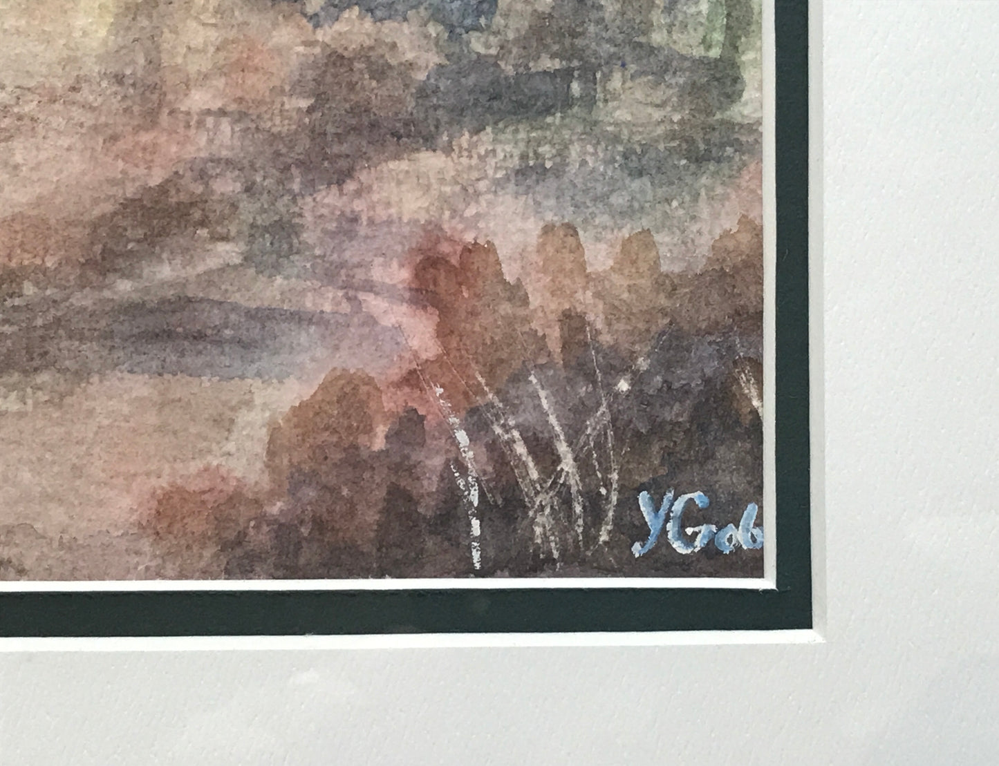 Yves Gatron, Framed Signed Nature Study Watercolour