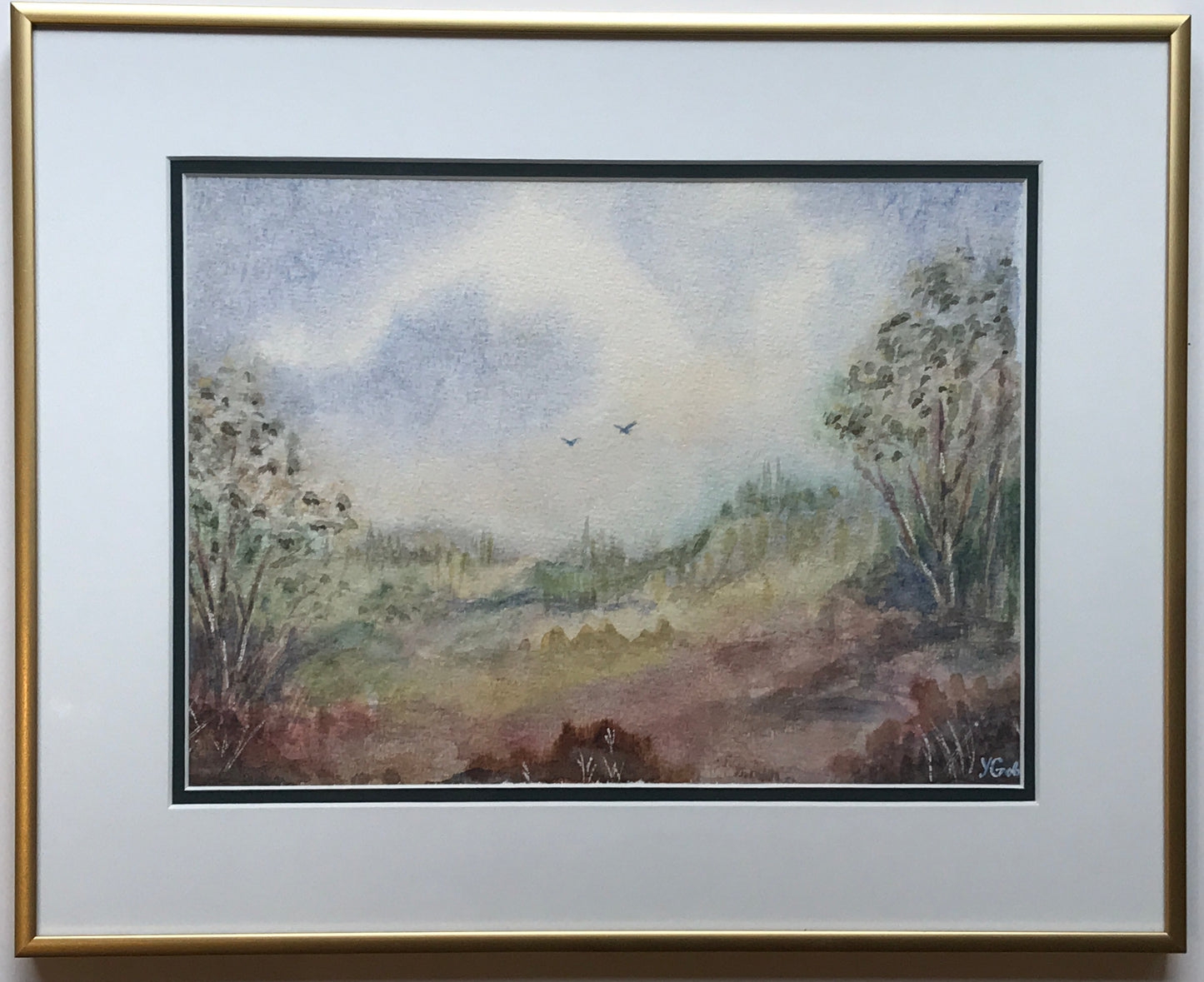 Yves Gatron, Framed Signed Nature Study Watercolour